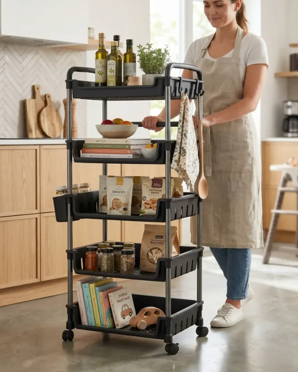 Étagère de rangement au sol multifonctionnelle