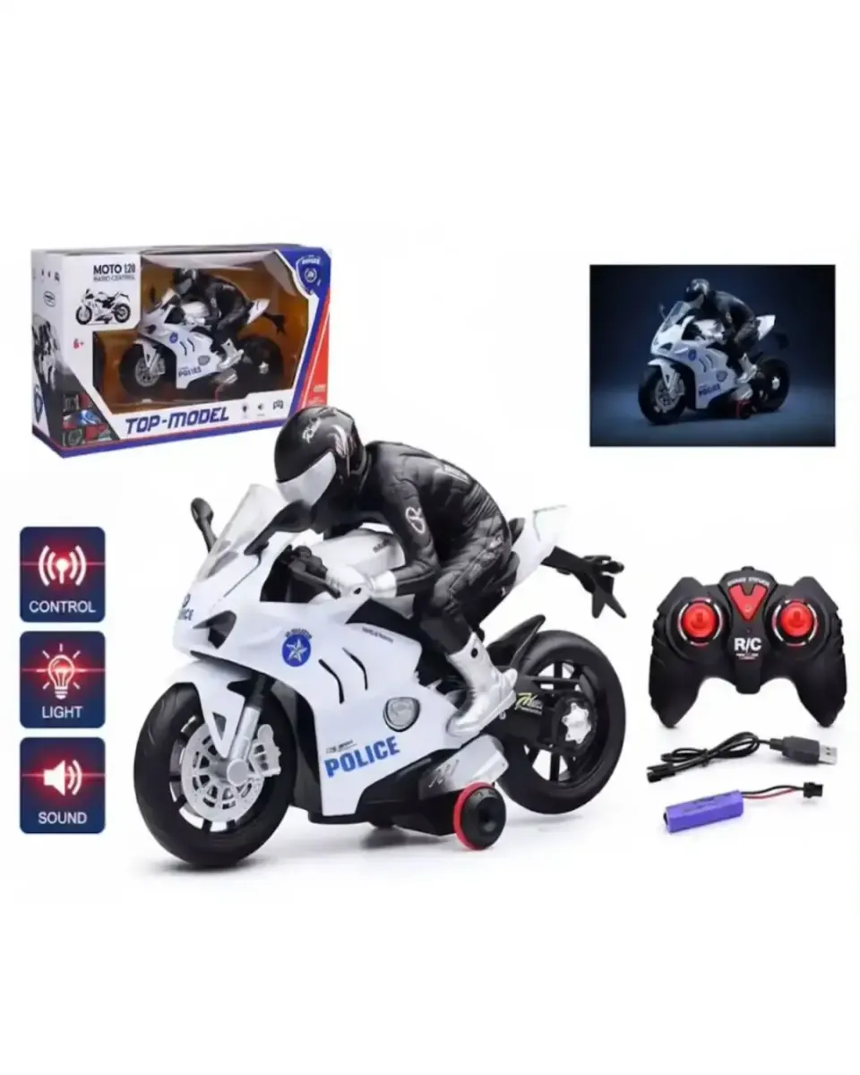 Moto de Police Radiocommandée-PatrolRider