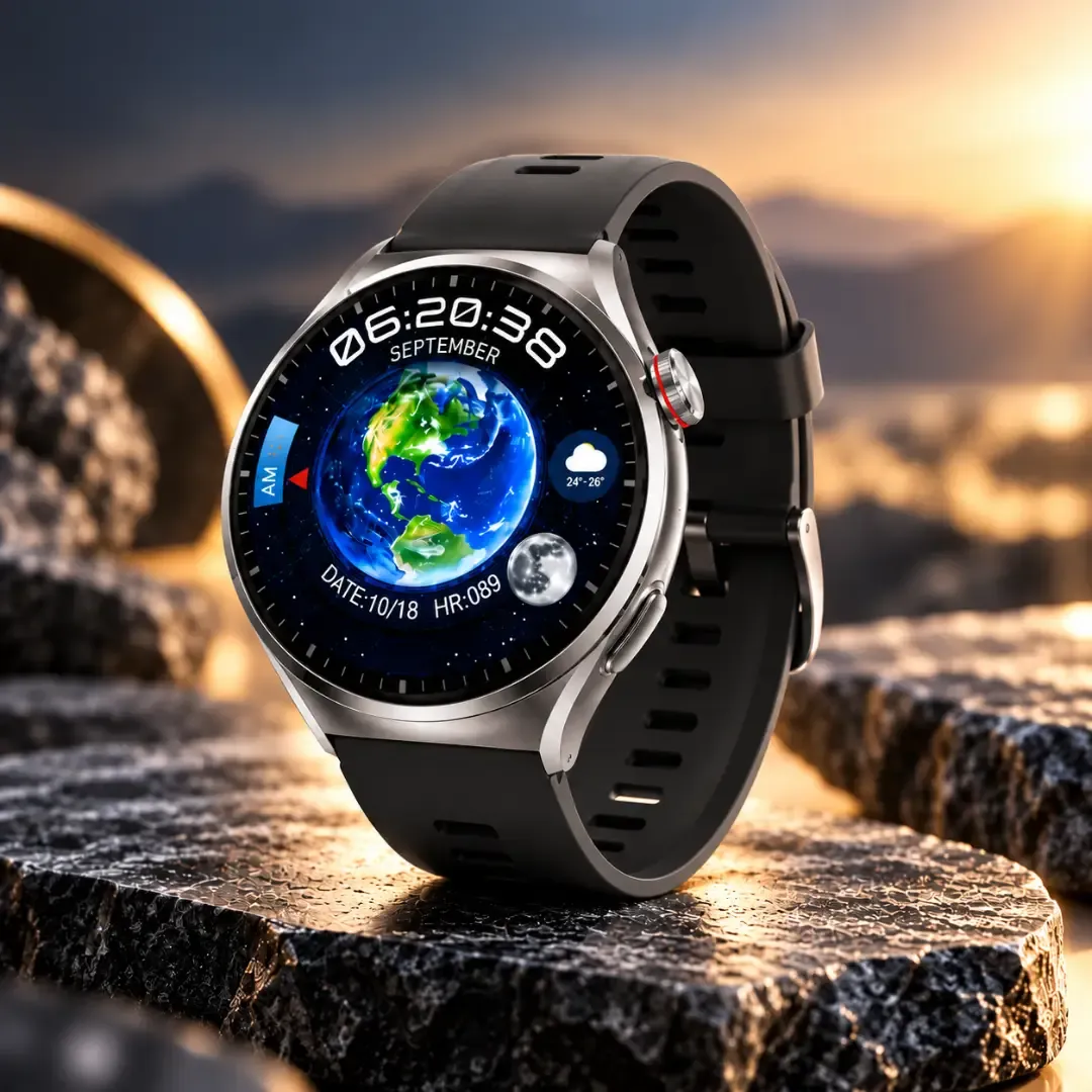 Montre Connectée AMOLED – Smartwatch Bluetooth, Suivi Santé & Sport HW6 MAX