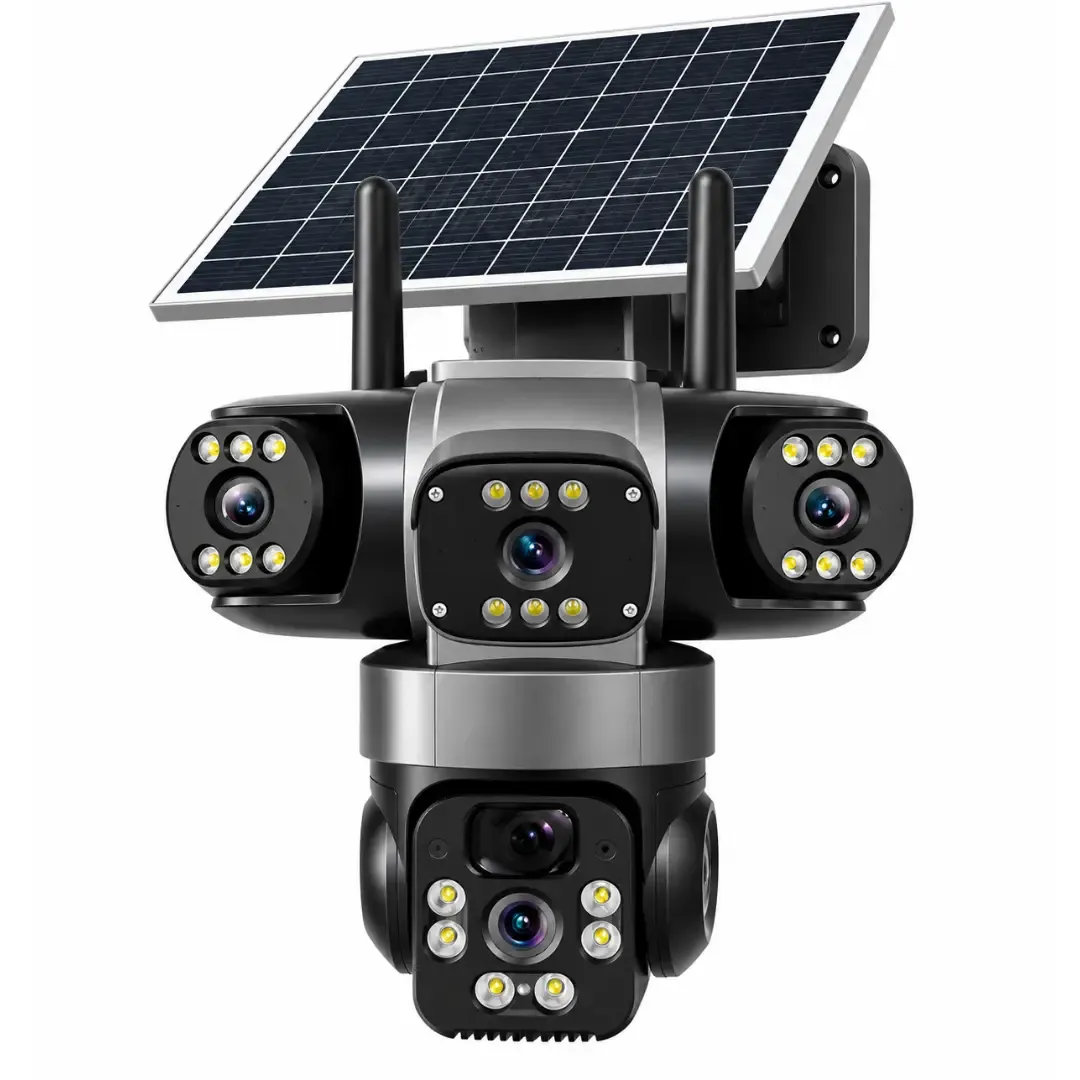 Caméra Solaire Intelligente 6K – 3 Objectifs | 4G/Wi-Fi